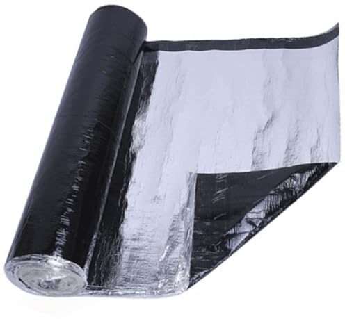 YJMYGS Self-Adhesive Asphalt Waterproof Roof Repair Tape, Roofing Felt Adhesive, Aluminium Foil Tape, Shed Roof Felt, Waterproof Tape, Leak Repair Tape, for Walls, Roofs, Floors, Lofts(0.5x10m)