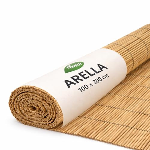 OWIJI Arella Bamboo Da Esterno Frangivista Per Recinzione 100 x 300 cm Giardino Arelle Bambu Naturale Coperture Recinzioni Decorazione Terrazzo Privacy Ombreggiante