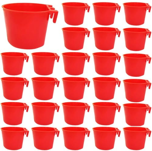 ABOOFAN Cuencos para Pájaros de 30 Unidades en PP Duradero Diseño Colgante para Suministros de Aves en Jaulas