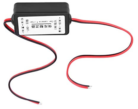 Rückfahrkamera Filter, Glättung Capacitor 12V, Auto Rückfahrkamera Signalfilter, 12 V DC Leistungsrelais Kondensator Filter Gleichrichter Kamera Power Filter für Auto Reverse Rückfahrkamera