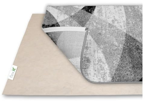 flex it Teppich Antirutschunterlage für sicheren Halt – 80 x 150 cm Starke Haftung ohne Weichmacher o. Rückstände – Auch bei Fussbodenheizung geeignet | Antirutsch Teppichunterlage Anti rutsch Vlies