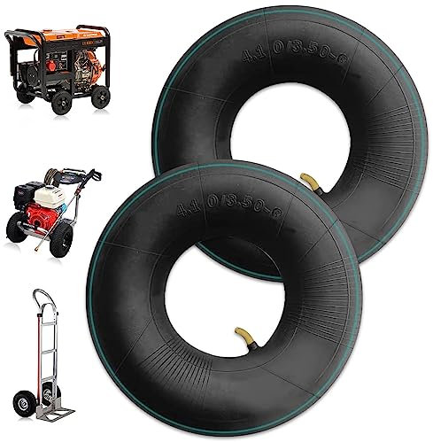 Aoreun Schlauch für Schubkarre, 2 Stück Schubkarrenschlauch 4.10/3.50-6 Schubkarre Schlauch Ersatzschlauch Ventil Reifenschlauch für Schubkarre, Traktoren, Mäher, Dollies