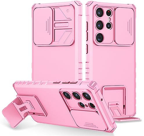 Per Samsung Galaxy S23 Ultra 5G Custodia per fotocamera scorrevole Proteggi armatura Custodia per cellulare per Samsung S23 + Plus Cover posteriore per S 23 Ultra, rosa, per S23 Plus