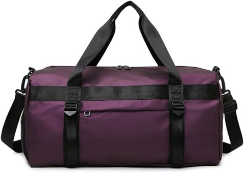 Vllcsla Bolsa de Gimnasio 50x25x25cm Unisex, con Compartimento Zapatos y Bolsillo Húmedo, Bolsas de Viaje Equipaje de Mano, Pequeña Bolsa Deporte Gym, Impermeable, con Banda de Esterilla de Yoga