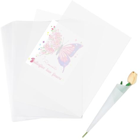 Transparentpapier Bedruckbar A4(30cm*21cm) - 50 Blatt 110g/m² Pergamentpapier zum Bedrucken, transparentpapier a4, Weiß, Universell und vielseitig einsetzbar