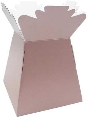 INERRA Florist Boxes - Living Vases for Flower Bouquet Box Making - Pack of 10 (Rose Gold)