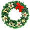 Corona de Navidad,Corona Navideña para Puerta de Entrada 13in,Corona Artificial Principal Colgante Ornamento Corona Hogar y Fiesta Decoración Corona Adorno de Pared para Navideñas (Verde)