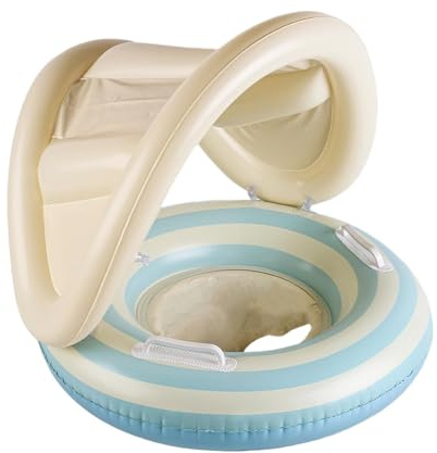 Boa di nuoto per neonati - Anello galleggiante per piscina, apprendimento regolabile per neonati protezione solare