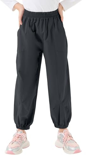 Gogokids Boys Girls Hiking Pants Waterproof Cargo Pants Quick Dry Athletic Pants Lightweight Casual Outdoor Camping, Deep Gray, 7-8 Years