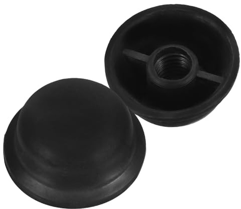 UPKOCH 2pcs Capuchons de Mât de Parasol Noirs en Plastique Filetage, Accessoires de Réparation Légers et Compacts pour Parapluies de Pluie