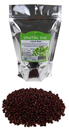 Adzuki Sprouting Seeds - Organic - Handy Pantry Brand - 1 Lbs (16 Oz.) - Dried Adzuki Seeds for Sprouts, Cooking, Soup, Food Storage Product Name