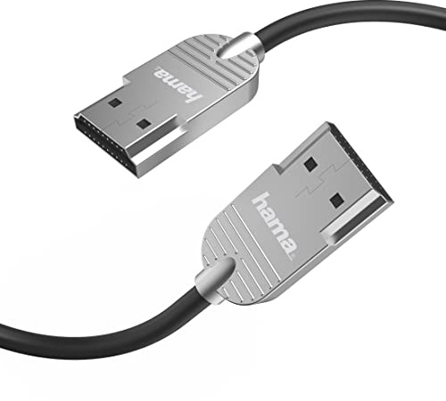 Hama HDMI Kabel 2 m lang Ultra HD 4K (High Speed HDMI Cable HDR, HEC, ARC, Monitorkabel mit Metallstecker im Slim Design, Verbindung von PC/Notebook mit Monitor, TV, Beamer, Playstation, XBOX)