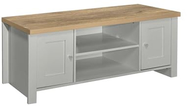 Birlea Highgate Large Tv Unit Grey & Oak Effect