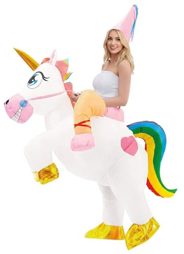 AirSuit® Déguisement Gonflable Magic Licorne | Costume Gonflable Humour | Qualité Premium | Taille Adulte 160 à 190cm | Polyester | Agréable à Porter | Résistant | Système de Gonflage | OriginalCup®