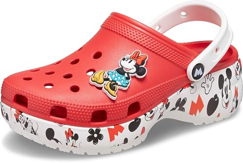 Crocs Damen Disney Minnie Mouse Classic Plateau Clog, flame, 36-37 EU
