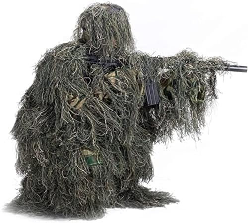 3D-Blatt-Ghillie-Anzug, Tarnkleidung, Ghillie-Anzug, Waldponcho, bionische Tarnkleidung für Airsoft, Jagd, Wildtierfotografie, Vogelbeobachtung