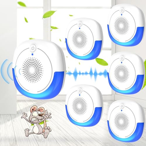 Ultrasonic Pest Repeller, 6 Pack Repeller Indoor Plug Control Pest Repellent Ultrasonic Plug in for Home,Office,Warehouse,Hotel,Repellent Insect, Roach, Mice, Spider, Bug, Rats, Cockroaches,Mosquito