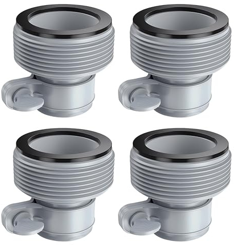 YEAMLTE Adattatore per Piscina B - 4 Pezzi Connettori per Tubo Spiralato, Raccordi da 1.5 - Accessori per Piscina