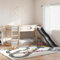 GCHDHAPB Home-Beds & Accessories,Beds & Bed Frames,Bunk Bed with Slide&Ladder without Mattress 90x190 cm Single