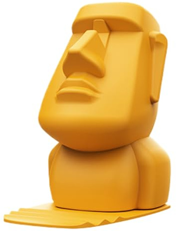 Yiohejy Supporto per occhiali a forma di statua 'isola di Pasqua, supporto per occhiali, a forma di testa 'isola di Pasqua, decorazione per la stanza per comodino o libreria da scrivania