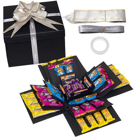 Explosion Gift Box,5 Layer Explosion Box,Surprise Box with Tape Bow Ribbon