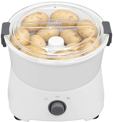 85 W potatisskalare, potatisskalare, elektrisk potatisskalare, potatisskalare, kommersiell elektrisk potatisskalare, för kök, restauranger, snabbmatbutiker (vit)