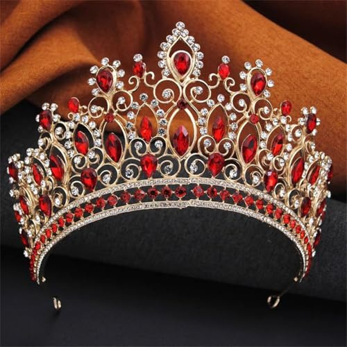 Women Large Tiaras Rhinestone Crowns Diadem Big Headwear Bridal Wedding Crown Hair Jewelry Prom Headdress