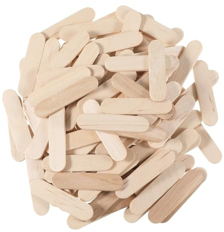 100 PCS Wood Mini Lollipop Sticks, Small Wooden Popsicle Sticks for Crafts, 1.6x0.4 Inch Mini Lolly Sticks, Natural Wooden Stick for Classroom Art Supplies, Homeschool Arts and Crafts, Waxing Supplies
