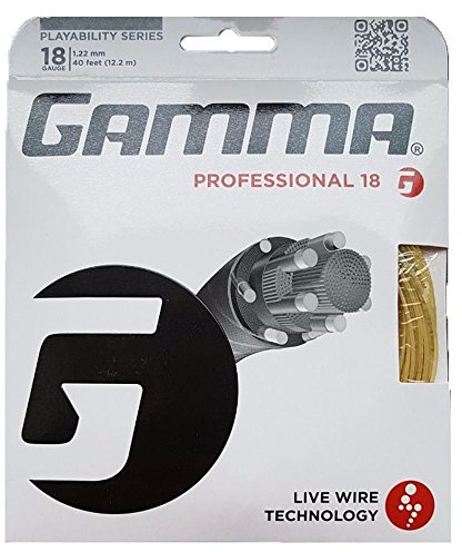 Gamma Live Wire Professional 18G Tennis String, Natural
