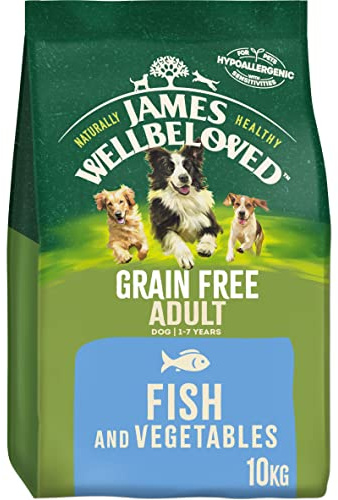 James Wellbeloved Grain Free Adult Fish and Vegetables 10 kg Bag, Hypoallergenic Dry Dog Food