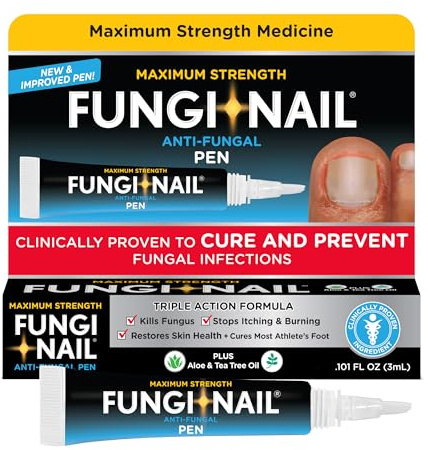 Fungi-Nail Pen Applicator Anti-Fungal Solution, Kills Fungus That Can Lead to Nail & Athlete’s Foot with Tolnaftate & Clinically Proven to Cure and Prevent Fungal Infections, 0.101 Fl Oz (Pack of 1)