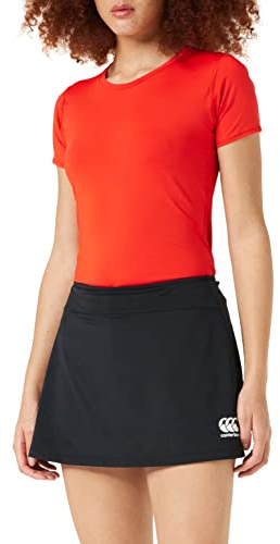 Canterbury Women's Plain Team Skort | Netball and Hockey | Concealed Shorts Skort, Black, 14