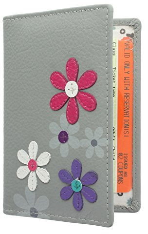 Mala Leather CARA Collection Travel Pass/Oyster Card Holder 620TC_73 Grey