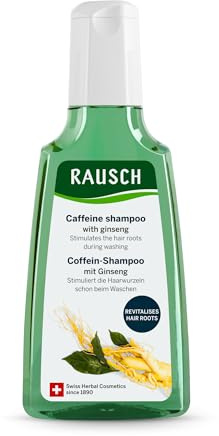 Rausch Ginseng Coffein-Shampoo (mit hochwertigen Extrakten aus Ginseng, Guarana, Tigergras sowie anregendem Coffein - Vegan), 1er Pack (1 x 200 ml)