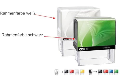 Stempel Colop Printer IQ 40 | personalisierbar mit individueller Textplatte/Logo | Textstempel Adressstempel Firmenstempel Namensstempel | 23 x 59 mm - 6 Zeilen