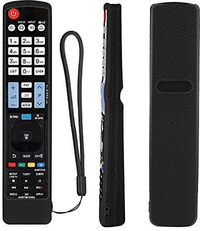 Funda Protectora de Silicona para LG Mandos a Distancia Compatible con AGF76692608 AKB73615303 AKB73756567 Antideslizante, a Prueba de Golpes,Lavable (Negro)