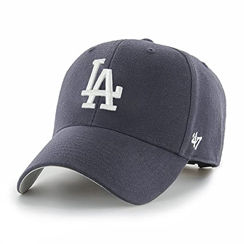 47 Los Angeles Dodgers MLB MVP Unisex Baseball Cap, Adjustable, White Logo, Navy Blue