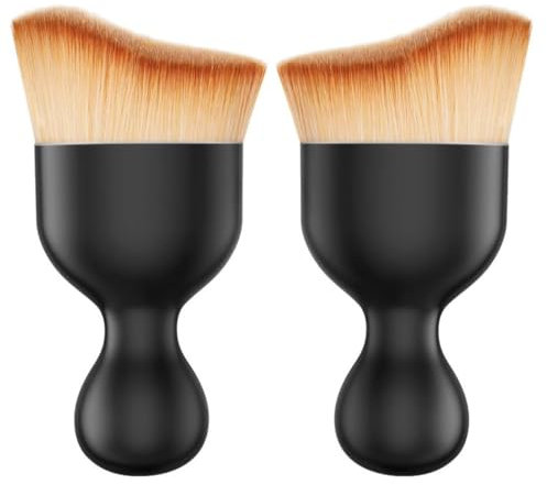 DOETYD Lot de 2 brosses douces de nettoyage pour intérieur de voiture, multifonction, sans rayures, pour enlever la poussière et les cendres, brosses à poils souples pour climatiseur, tableau de bord,