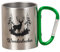 KAMACA Edelstahl Thermobecher Camping Tasse 200 ml mit Karabiner-Henkel Metall-Becher für Camping & Outdoor Wandern Trekking Campen Silber (Wander - Becher)