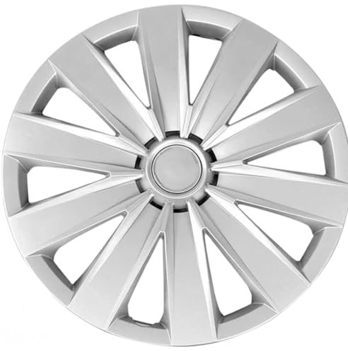 Trimak Radkappen, 14 Zoll, Radzierblenden, 4er Set, Silber, ABS Kunststoff, schlagfest und hochwertigem