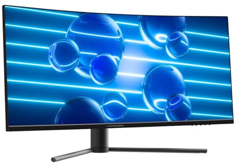LC-POWER LC-M34-UWQHD-180-C 34 Zoll UWQHD Ultrawide Curved Monitor, 3440 x 1440, 1500R, 21:9, 180 Hz, Adaptive Sync, HDR 400, 1 ms MPRT und VA Panel, Schwarz