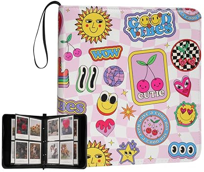 GoldBarley Large Polaroid Photo Album Binder, 240 Pockets. Girly Texture