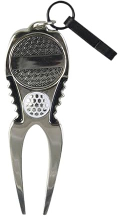 Zxpjkyu Attrezzo da Golf, Riparatore di Pitch, Forchetta Portatile per Palline da Golf, Marcatore per Palline per Golfisti Professionisti, B