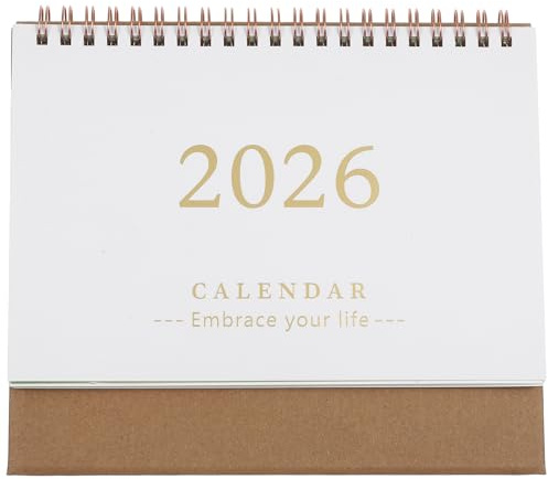 Didiseaon Calendario De Escritorio 2025-2026: Pequeño Calendario De Escritorio De Julio De 2025 A Diciembre De 2026 De Sobremesa Con Tapa Abatible Planificador Mensual Para El Hogar La