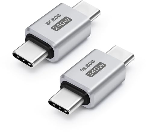 Seminer USB C-adapter 80 Gbps (2-pack), USB 4.0 typ-C hane till manlig dataöverföringskontakt, kompatibel med iPhone 16/15, Samsung, MacBook och andra USB-C-enheter