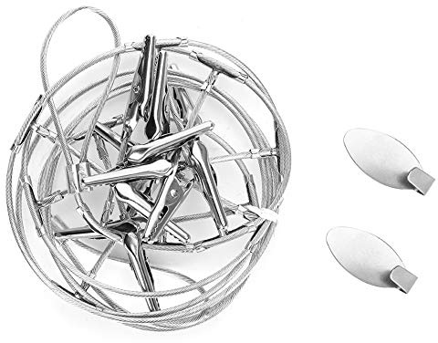 AKLOSIPY Wire Rope Photo Clamp/Holder Decoration – Versatile Memo and Postcard Holder for Stylish Home or Office Wall Art