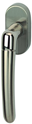 Alpertec Fenstergriff Betty - R Messing Edelstahlfarbig/Edelstahlfarbig satiniert Stiftlänge 40 mm Fensterbeschlag, 32962580K1