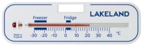 Lakeland Fridge Freezer Thermometer - Use Freestanding or Hang from a Shelf