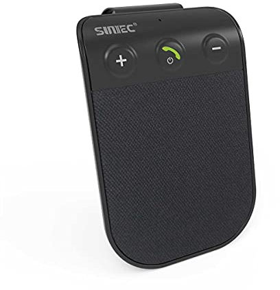 SUNITEC Freisprechanlage für Auto Bluetooth,Unterstützung Siri,Auto Power On,Musik,mit Sonnenblende,Drahtlos Freisprecheinrichtung für Auto,Freihändig für 2 Telefone Gleichzeitig - BC936