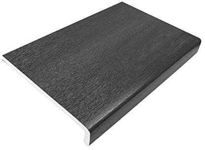 200mm Grey UPVC Window Board/Cill Cover 2.5m Long 9mm Thick Plastic Window Sill Capping